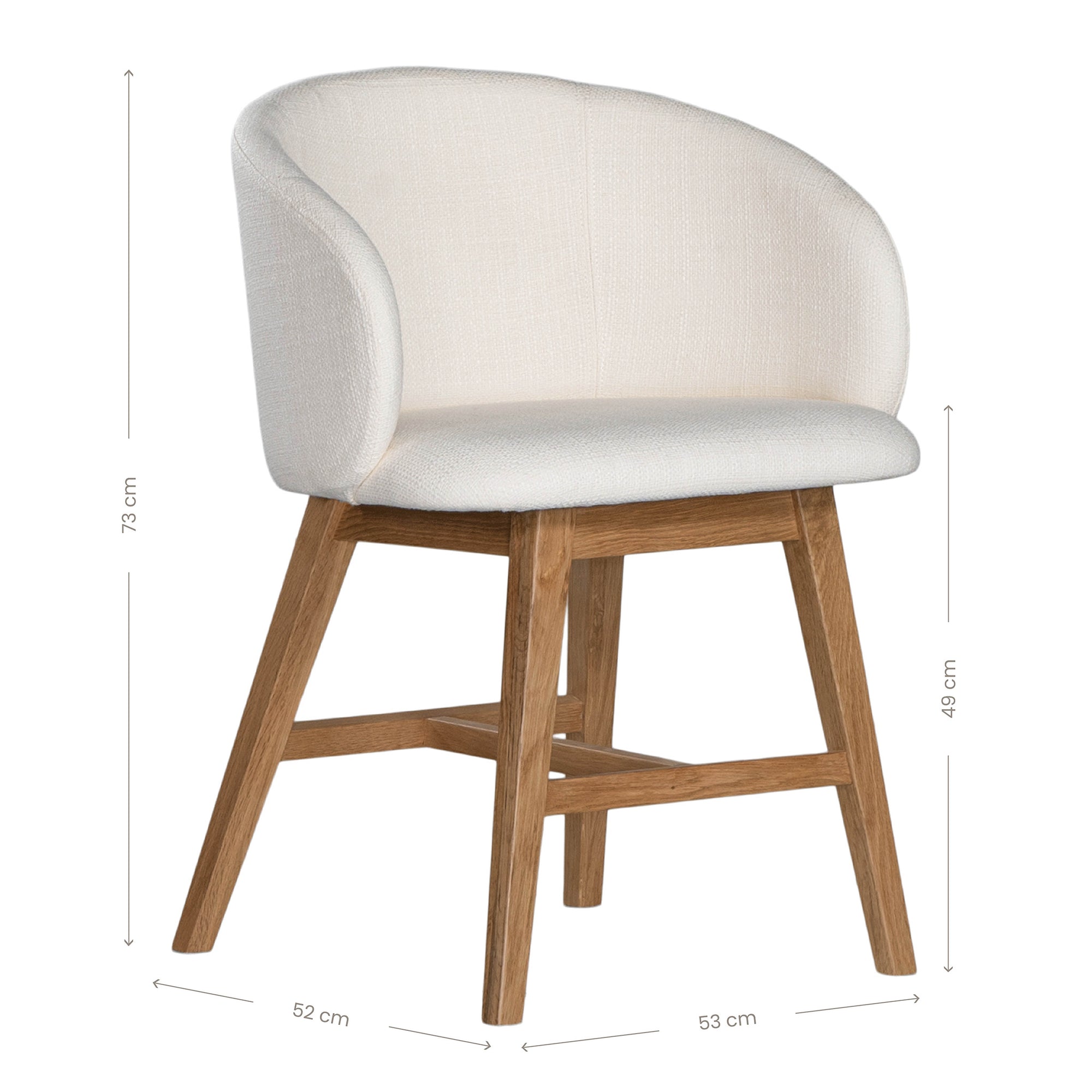 Millie Oak and Fabric Dining Chair - KULALA Living