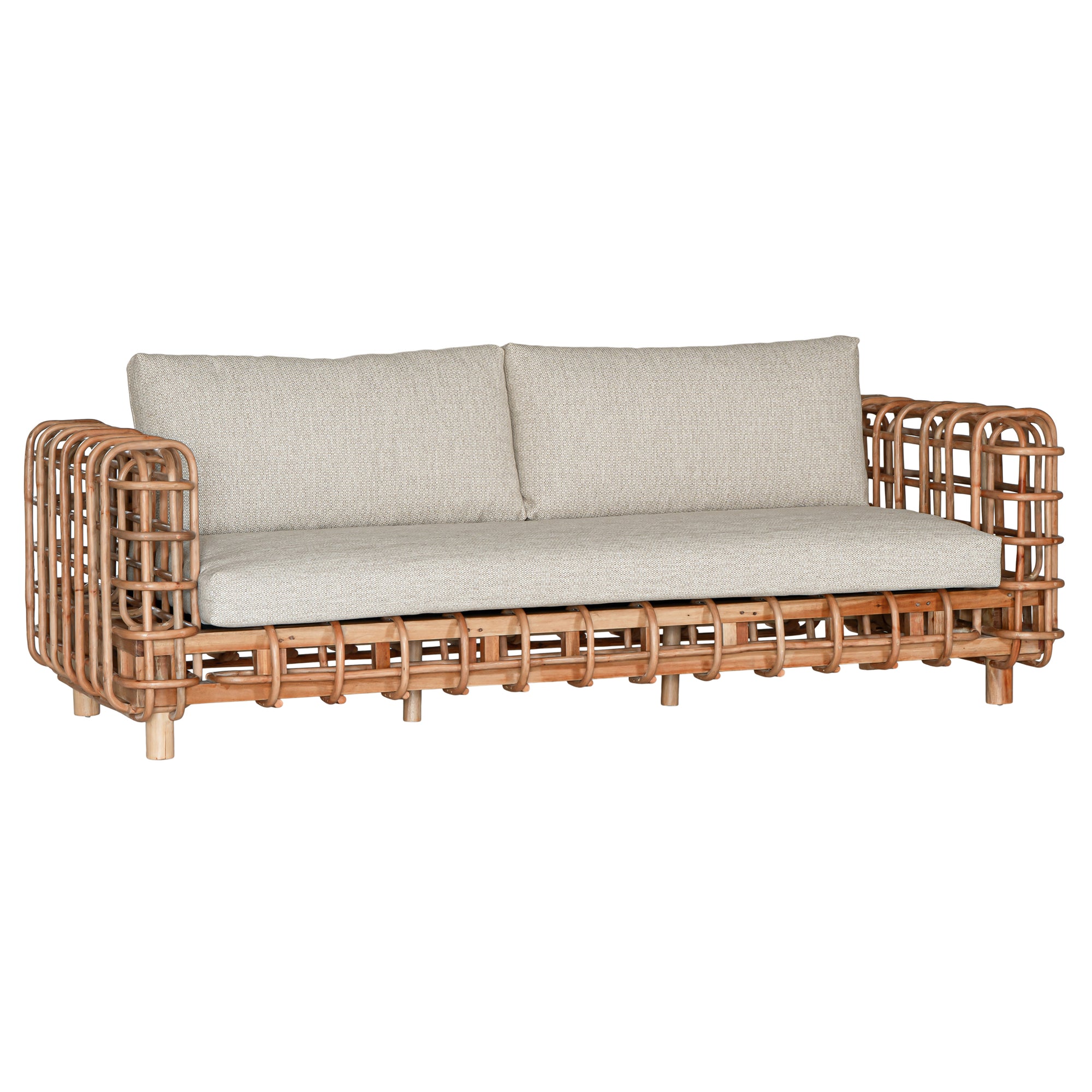 Mombasa Rattan Weave Two Seater Sofa - KULALA Living