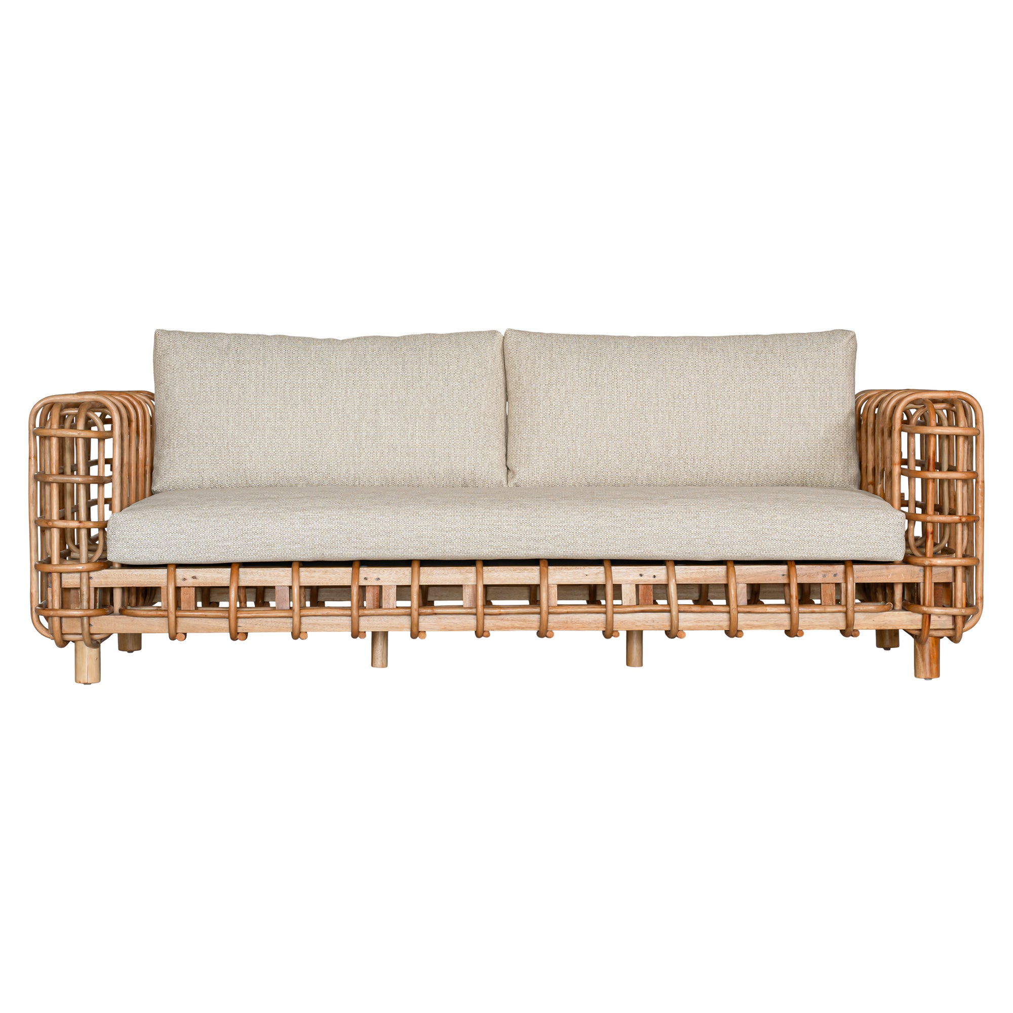 Mombasa Rattan Weave Two Seater Sofa - KULALA Living