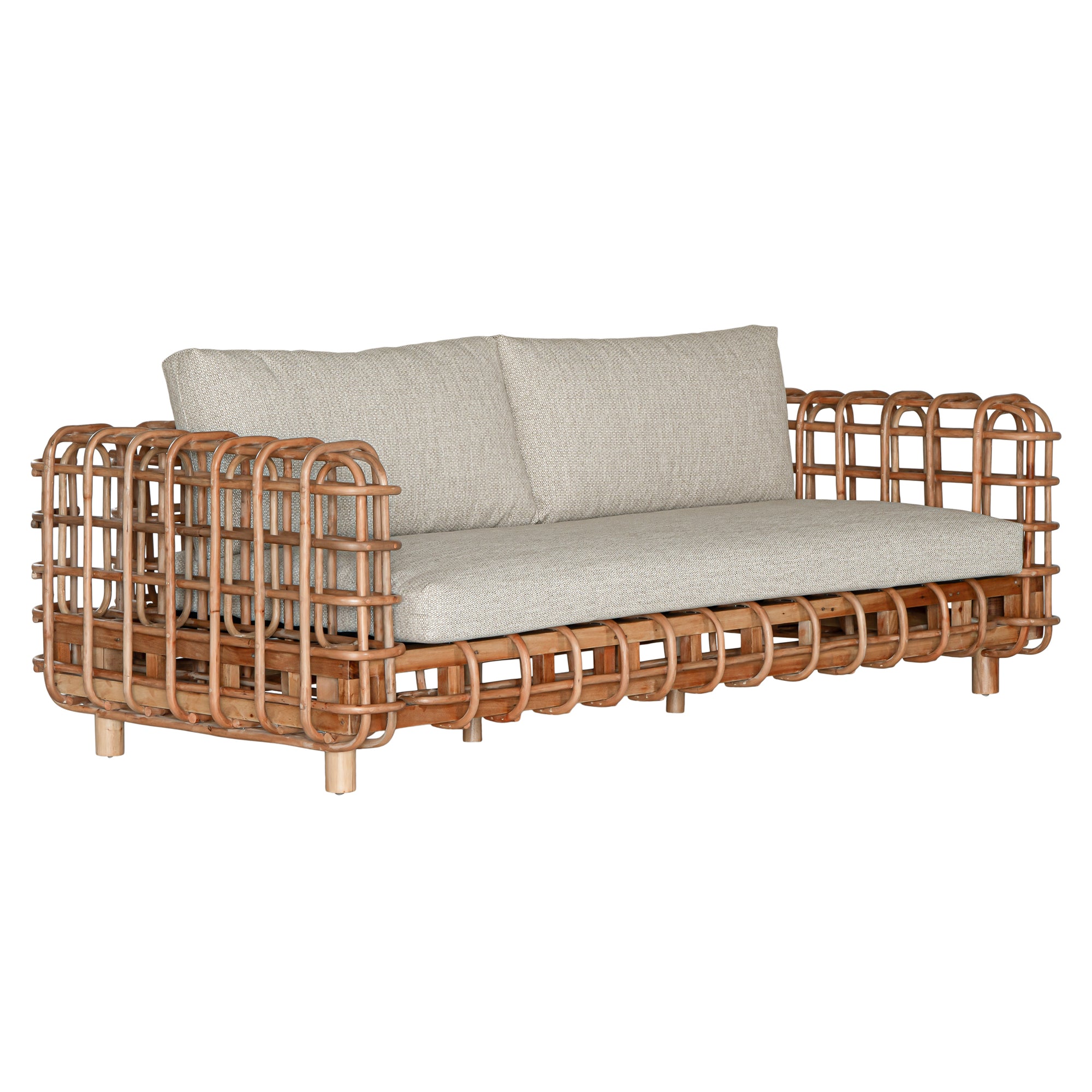 Mombasa Rattan Weave Two Seater Sofa - KULALA Living