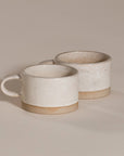 Handcrafted Ceramic Sesame Glaze Mugs Set of 2