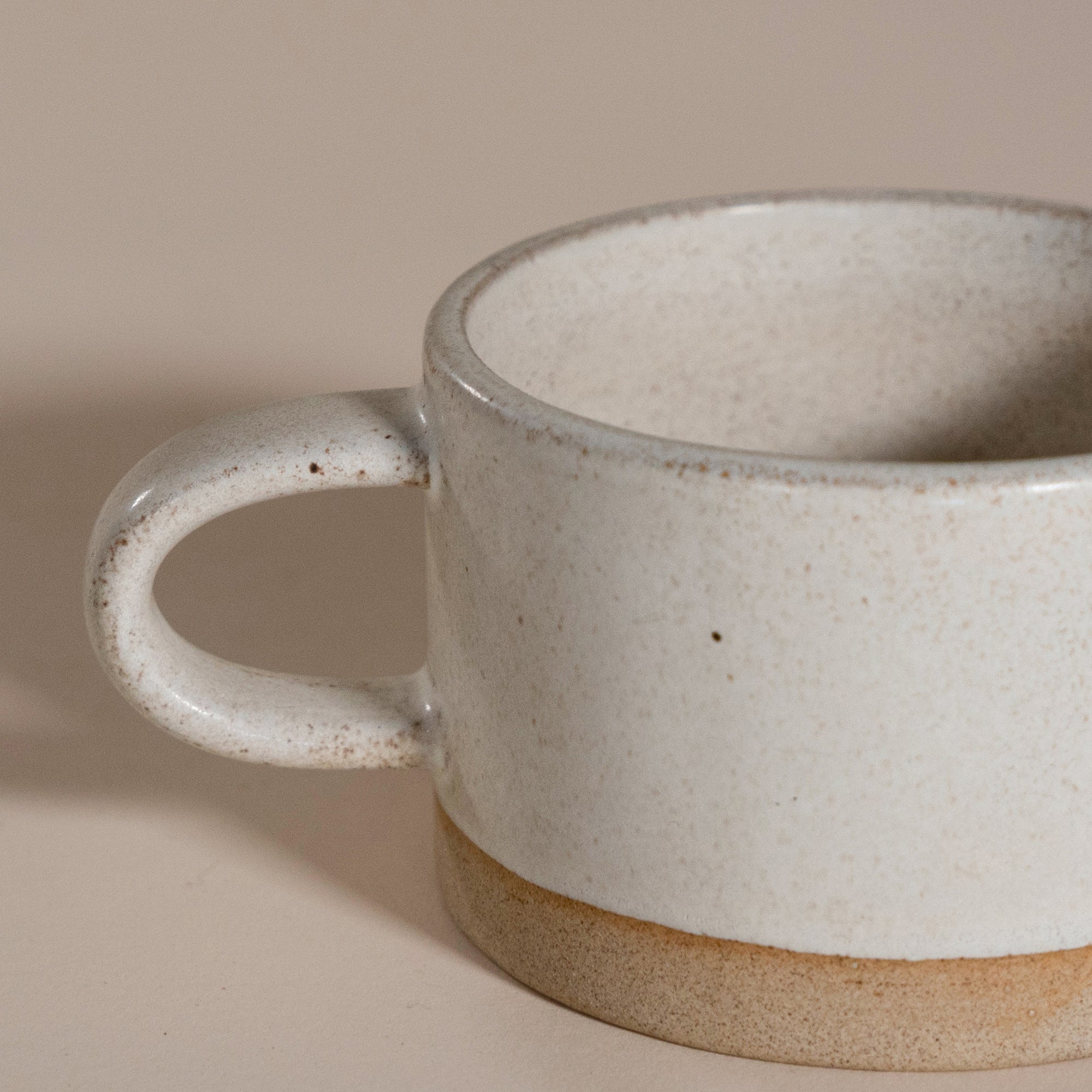 Handcrafted Ceramic Sesame Glaze Mugs Set of 2