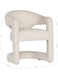 Myee Upholstered Natural Fabric Armchair