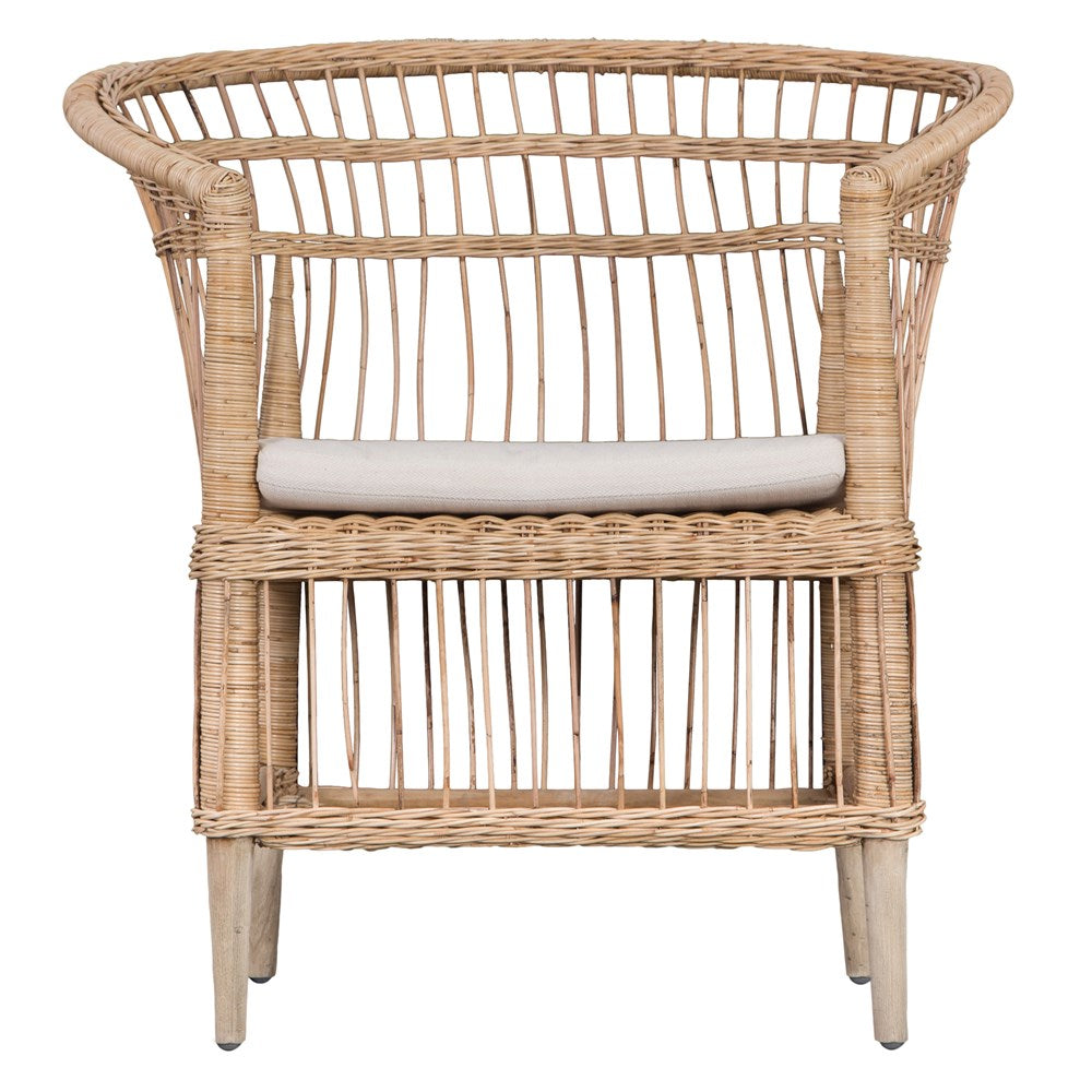 Nakula Blonde Rattan Dining Chair - KULALA Living