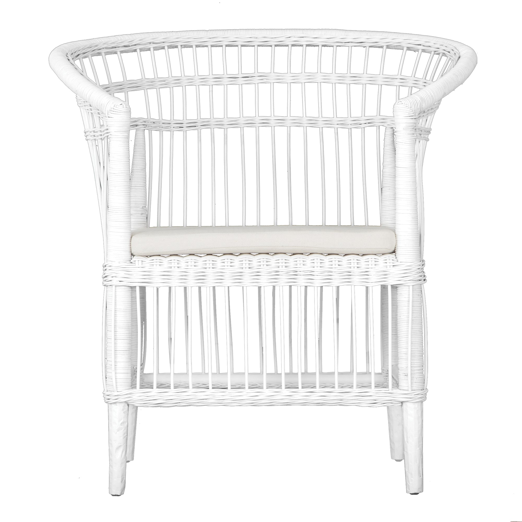 Nakula White Rattan Dining Chair - KULALA Living