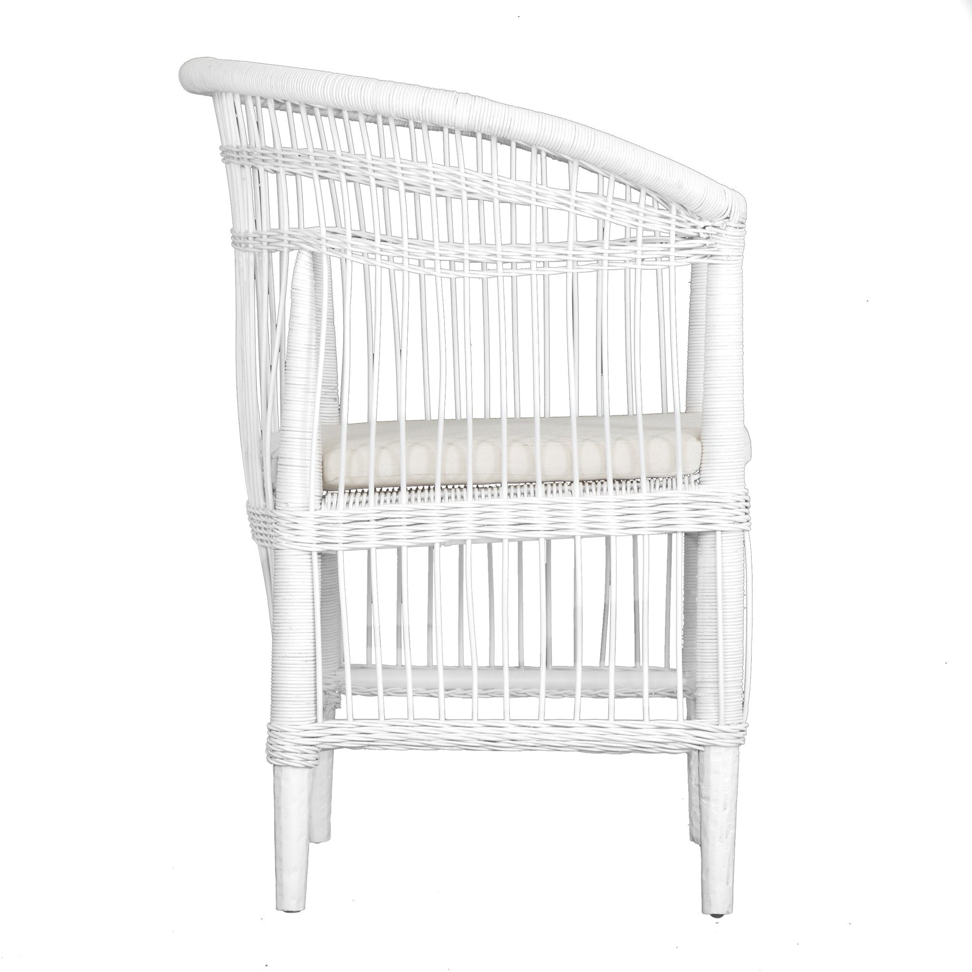 Nakula White Rattan Dining Chair - KULALA Living