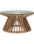 Nakuru Teak Glass Top Coffee Table - KULALA Living