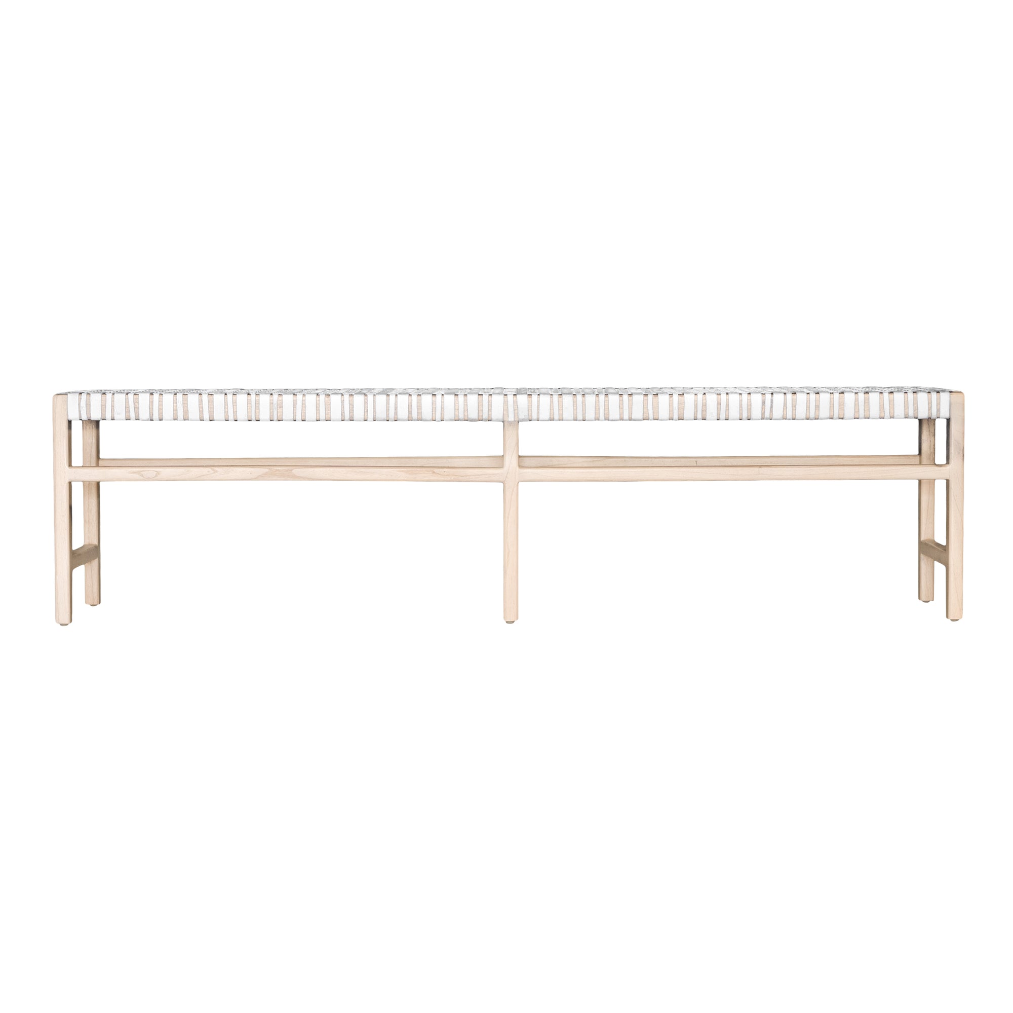 Nayasa Leather Weave Bench - KULALA Living