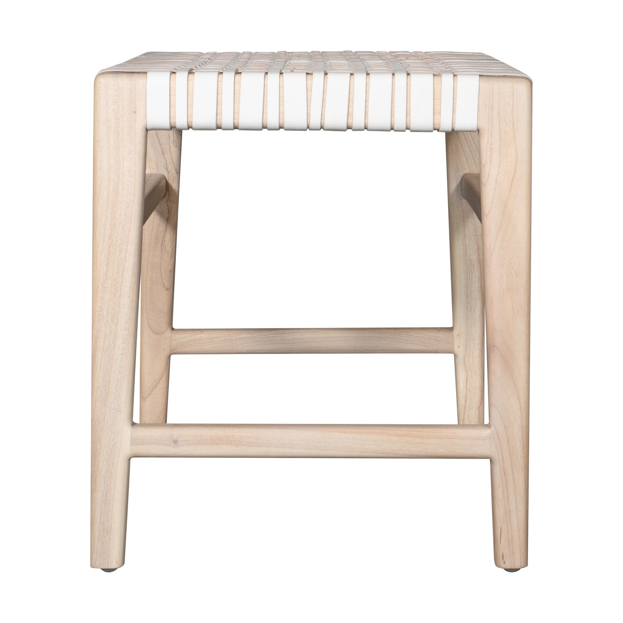 Nayasa Leather Weave Low Stool - KULALA Living