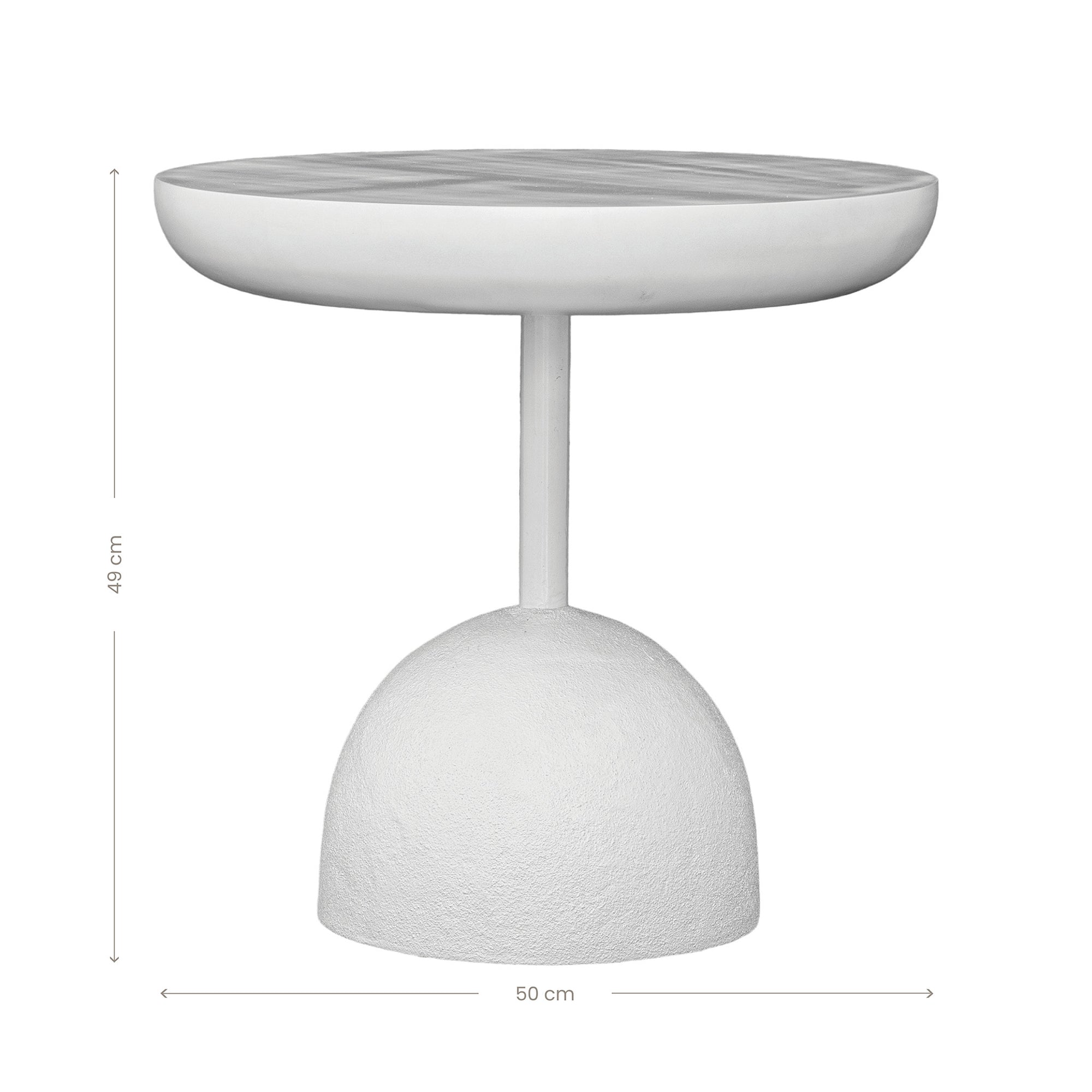 Neri White Resin Side Table - KULALA Living