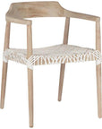 Rhimpee Timber and Leather Armchair White - KULALA Living