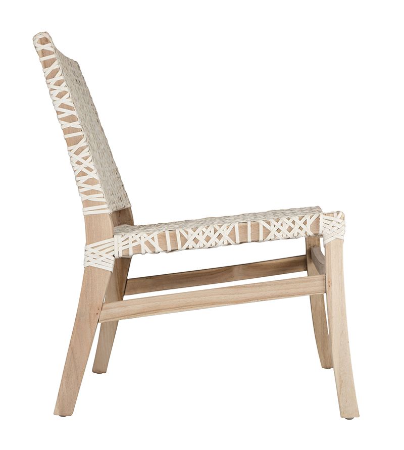 Rhimpee Timber and Leather Occasional Chair - KULALA Living