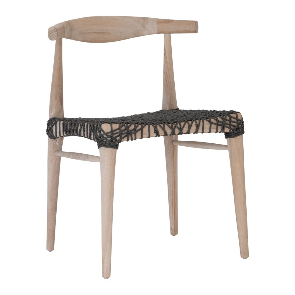 Rhimpee Teak Dining Chair Charcoal - KULALA Living