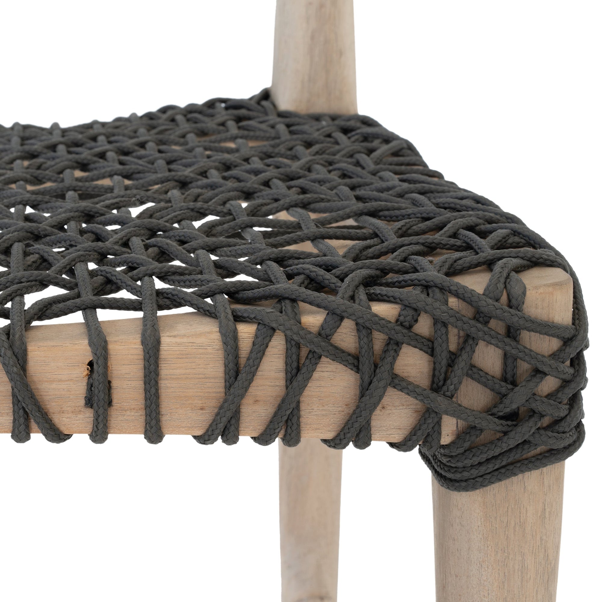 Rhimpee Teak Dining Chair Charcoal - KULALA Living