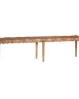 Rhimpee Teak and Leather Bench - KULALA Living