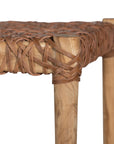 Rhimpee Teak and Leather Bench - KULALA Living