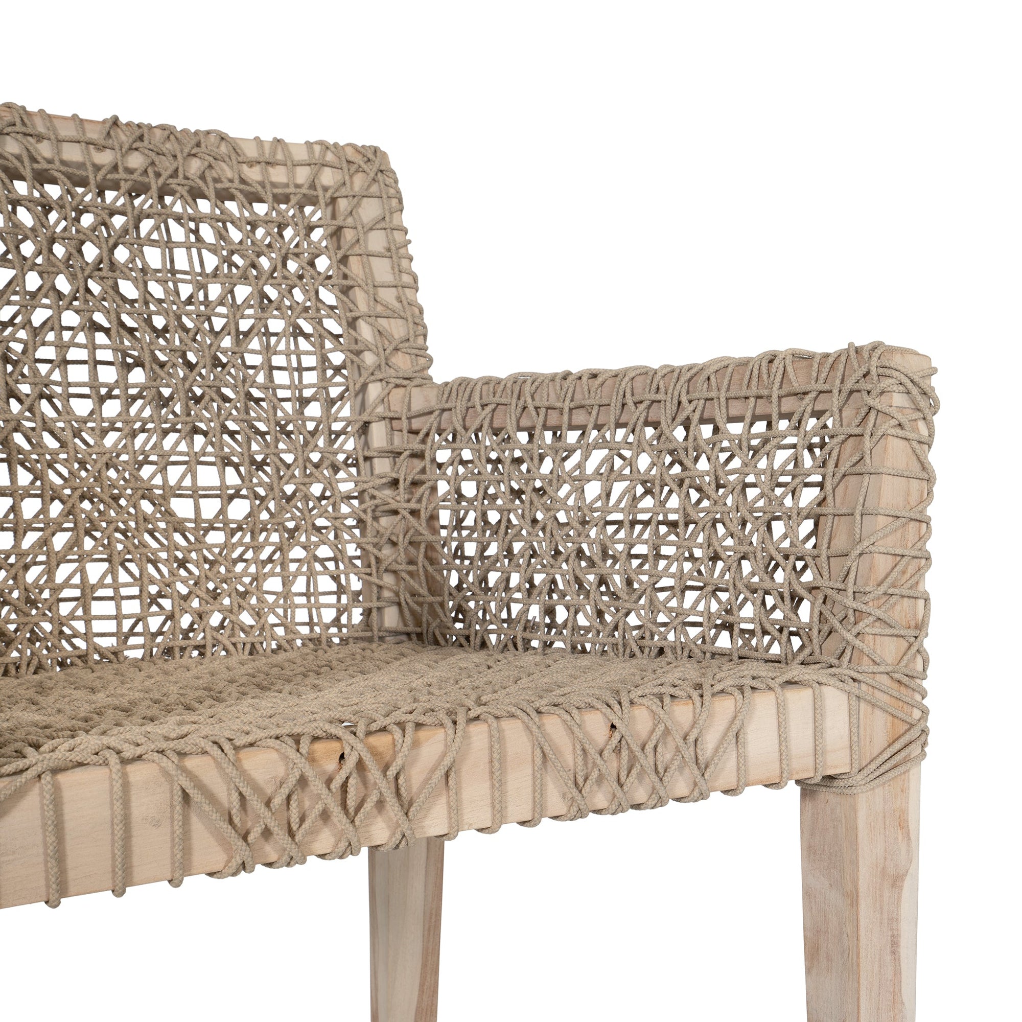 Rhimpee Teak and Rope Armchair - KULALA Living