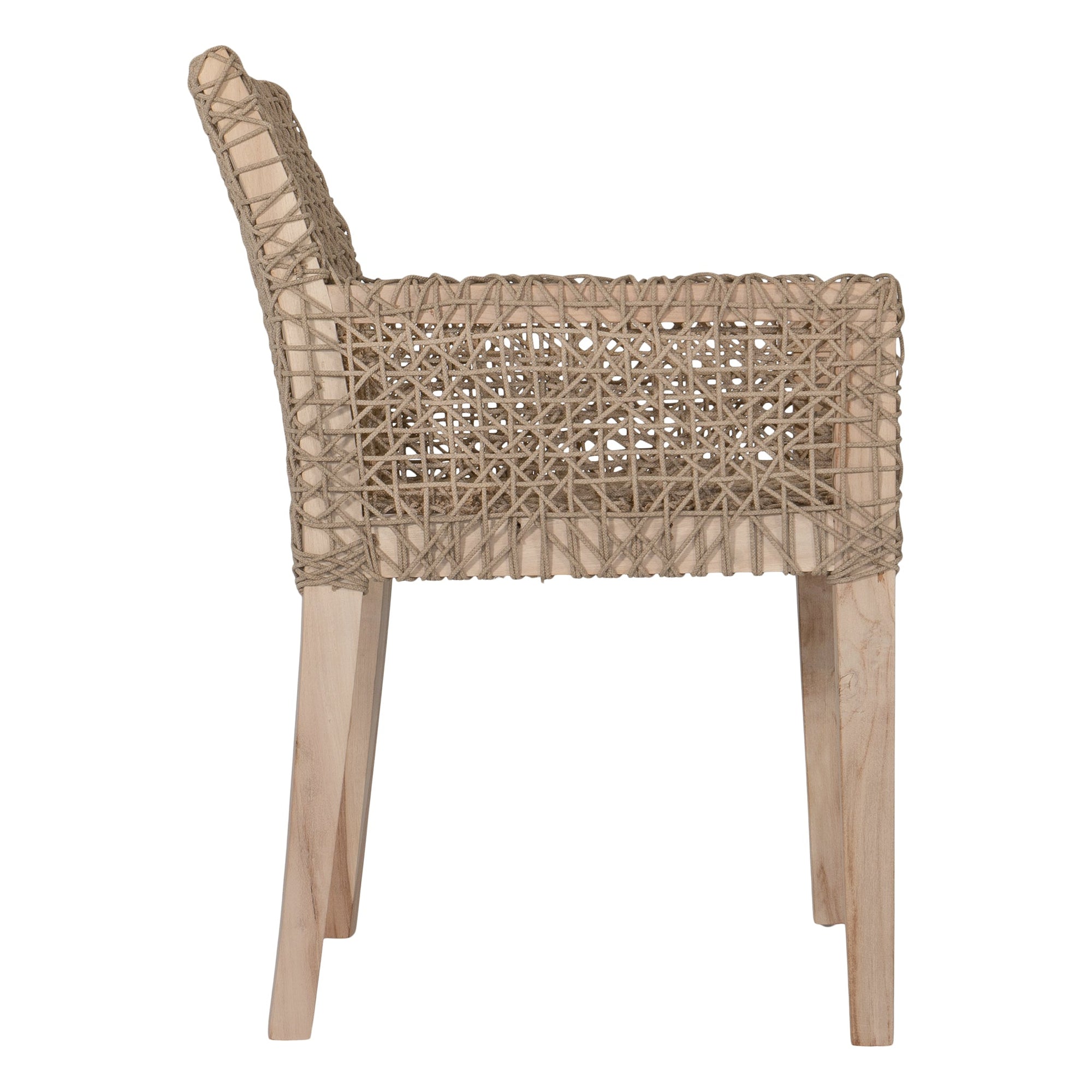 Rhimpee Teak and Rope Armchair - KULALA Living