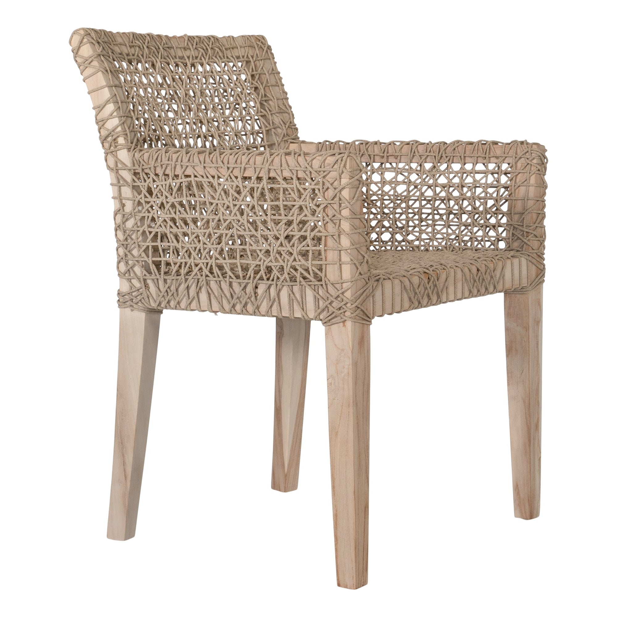 Rhimpee Teak and Rope Armchair - KULALA Living