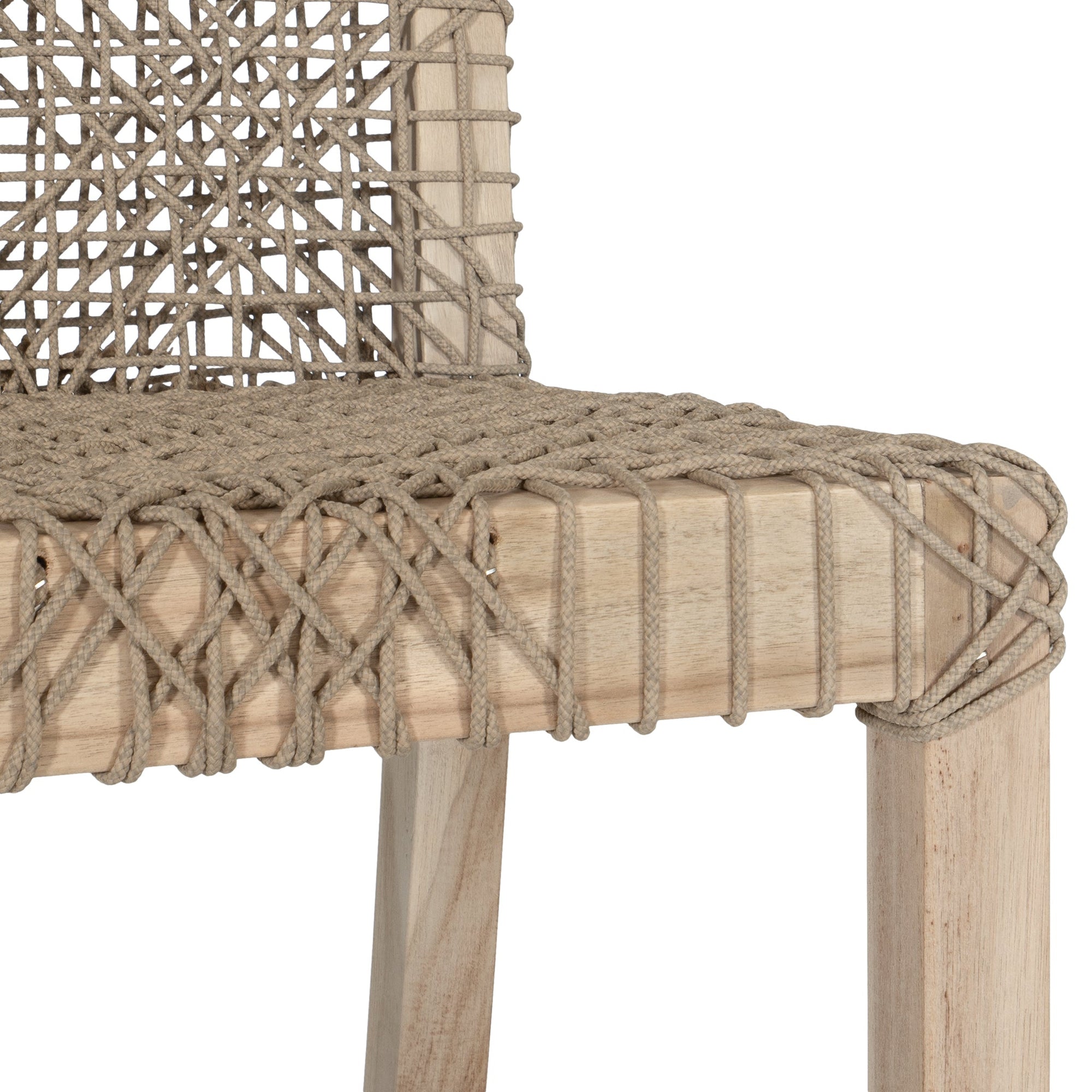 Rhimpee Teak and Rope Dining Chair - KULALA Living