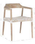 Rhimpee Timber and Leather Armchair White - KULALA Living