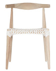 Rhimpee Timber and Leather Dining Chair White - KULALA Living