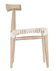 Rhimpee Timber and Leather Dining Chair White - KULALA Living