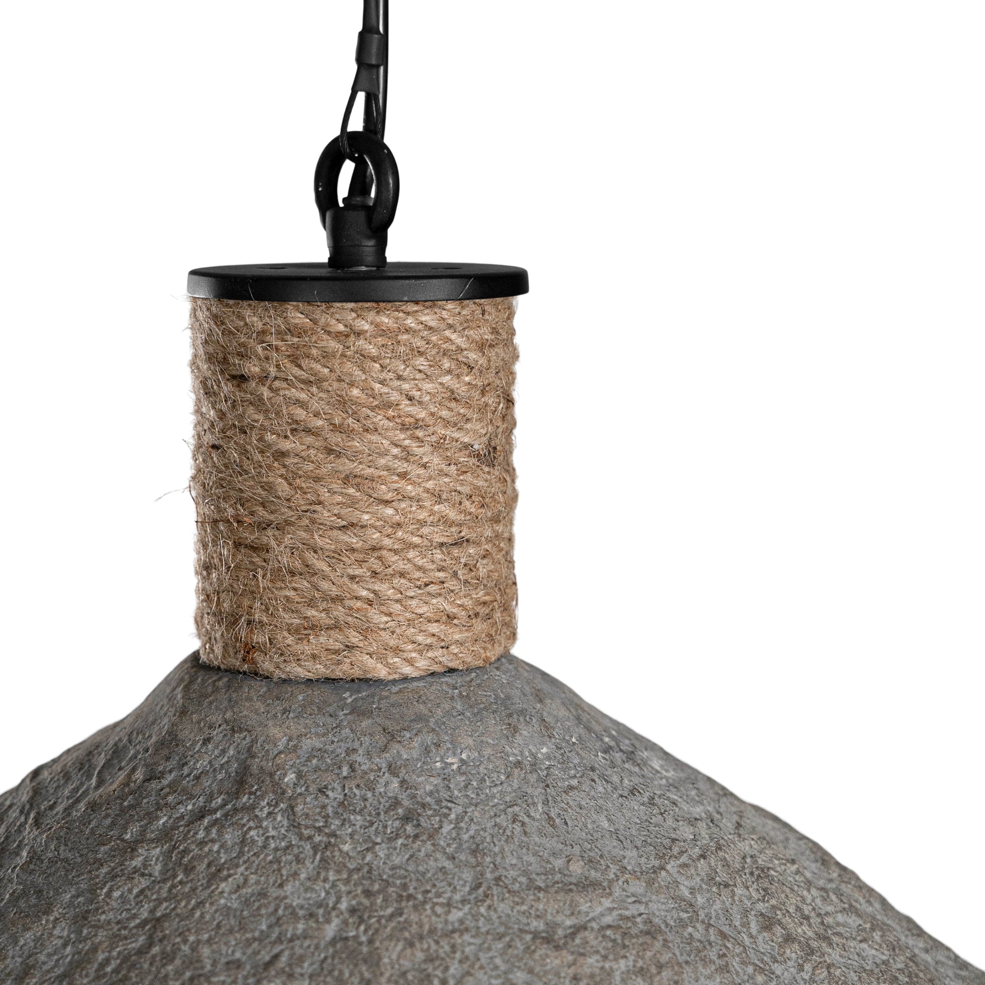 Sable Paper Mâché and Jute Pendant Light - KULALA Living