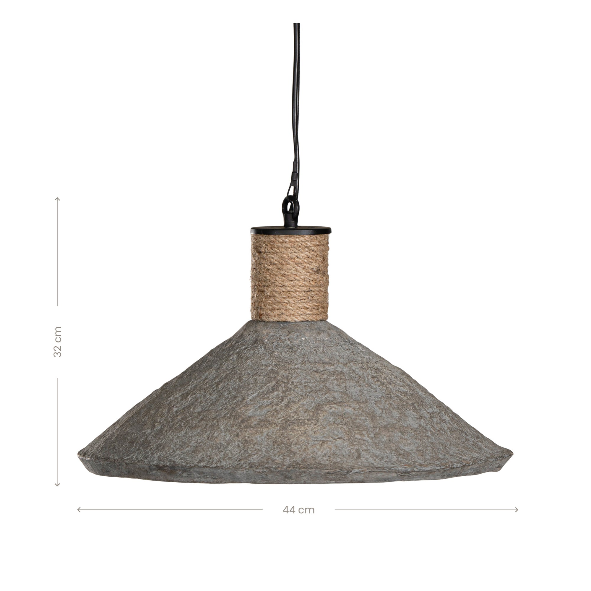 Sable Paper Mâché and Jute Pendant Light - KULALA Living