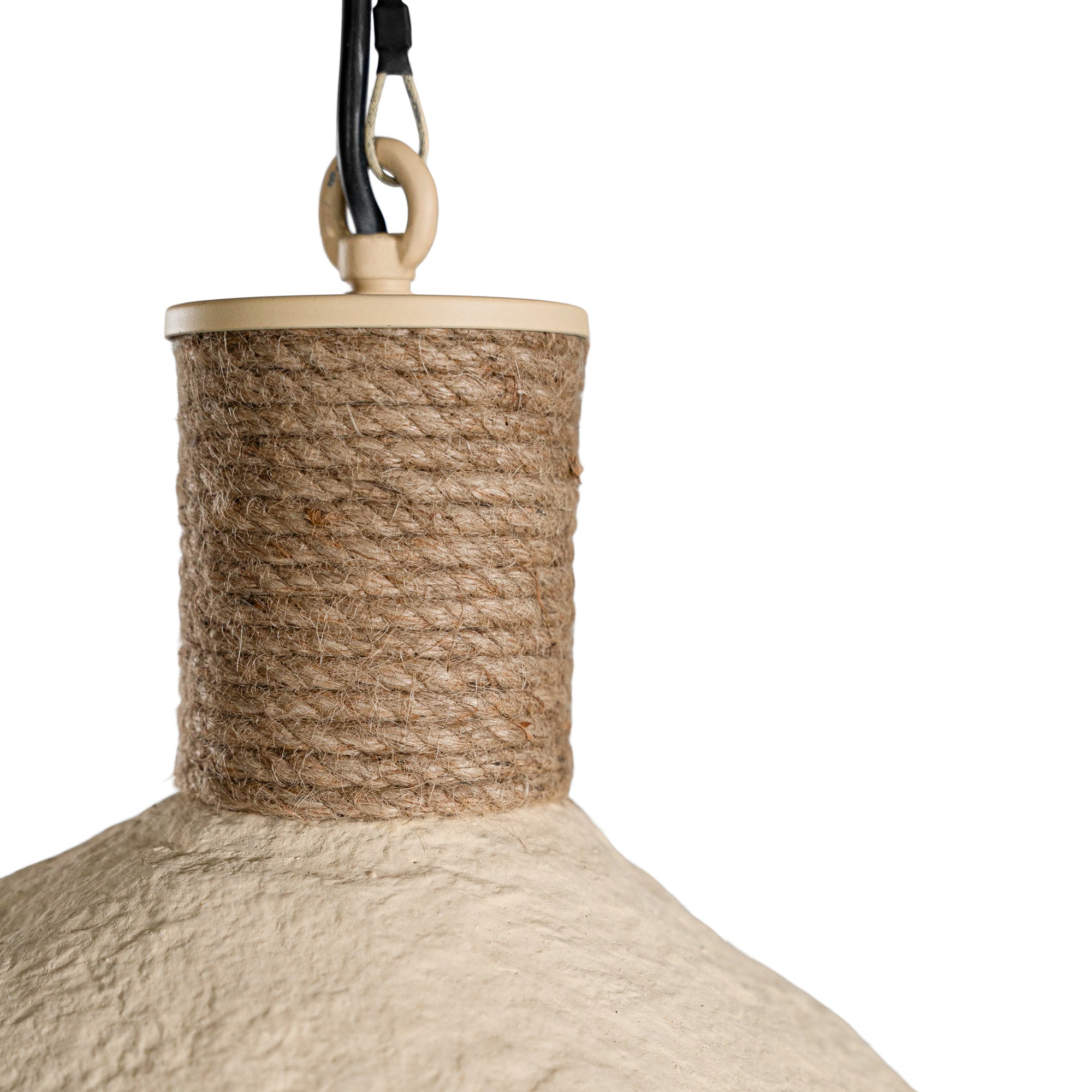 Sable Paper Mâché and Jute Pendant Light - KULALA Living