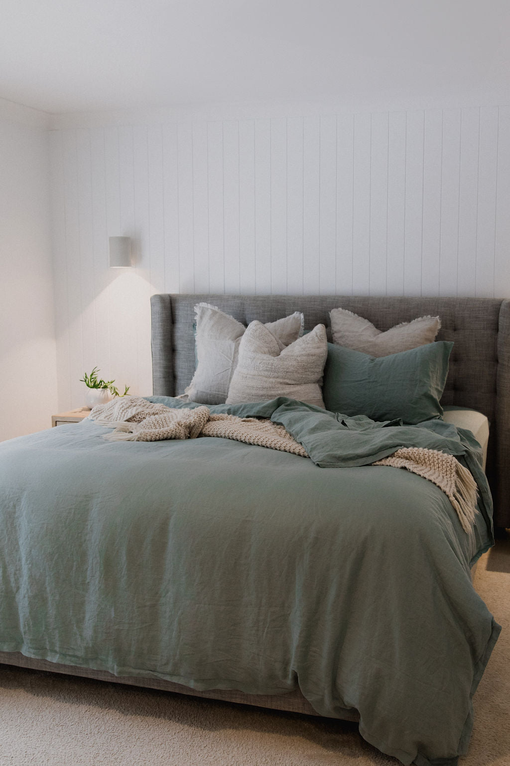 "Sea Mist" Linen Duvet Cover - KULALA Living