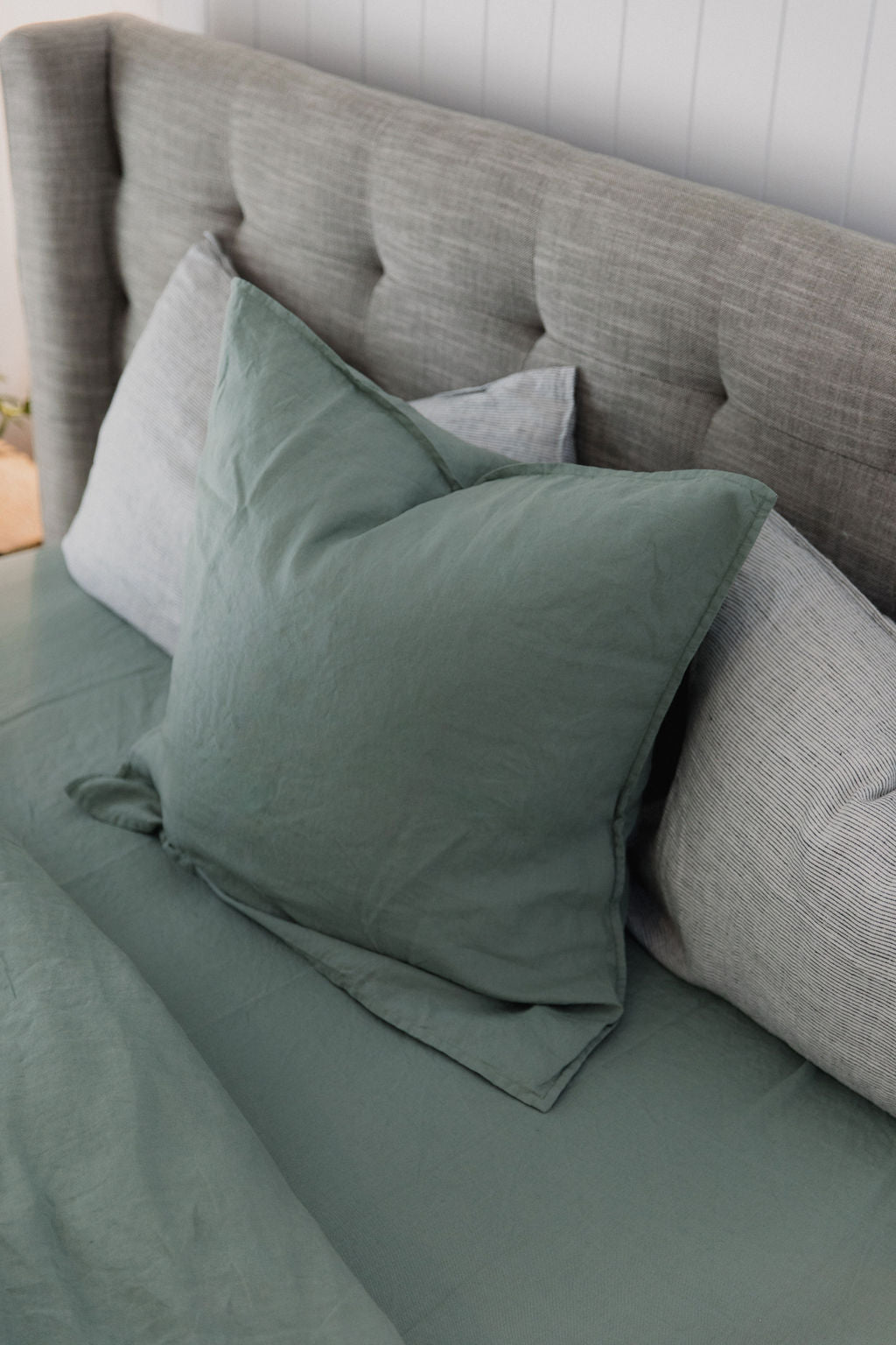 "Sea Mist" Linen European Pillowcases - KULALA Living