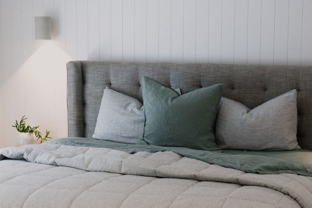 "Sea Mist" Linen European Pillowcases - KULALA Living