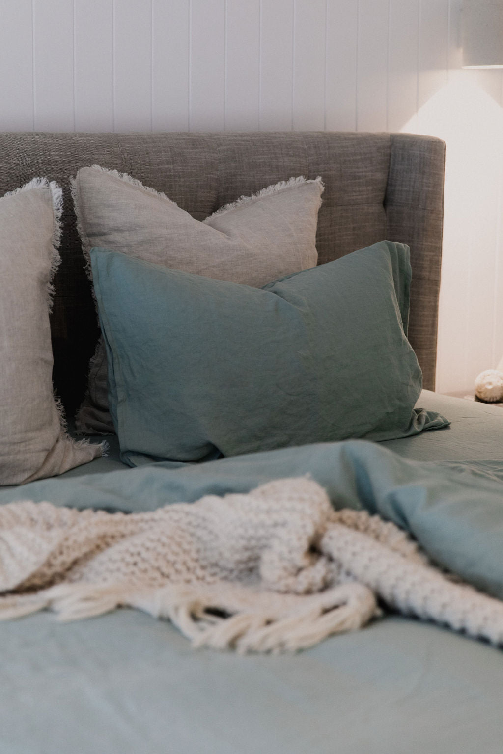 "Sea Mist" Linen Pillowcases - KULALA Living