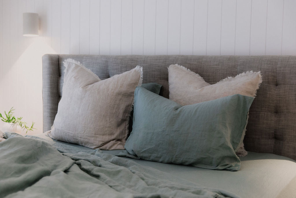 "Sea Mist" Linen Pillowcases - KULALA Living