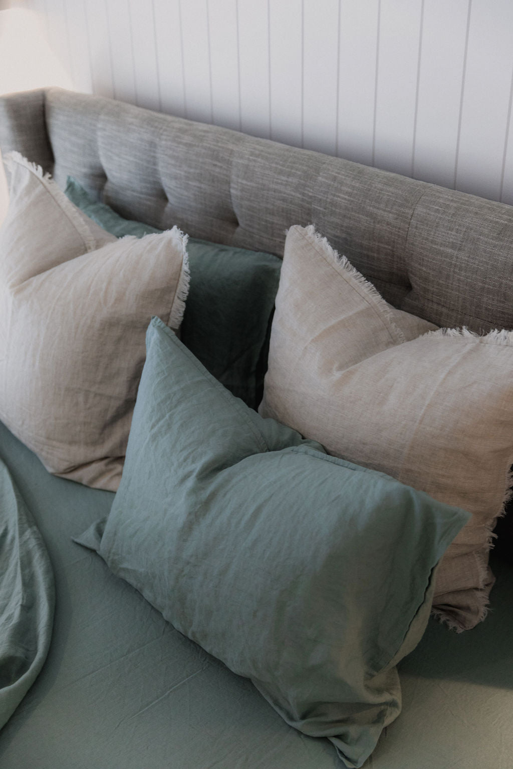 "Sea Mist" Linen Pillowcases - KULALA Living