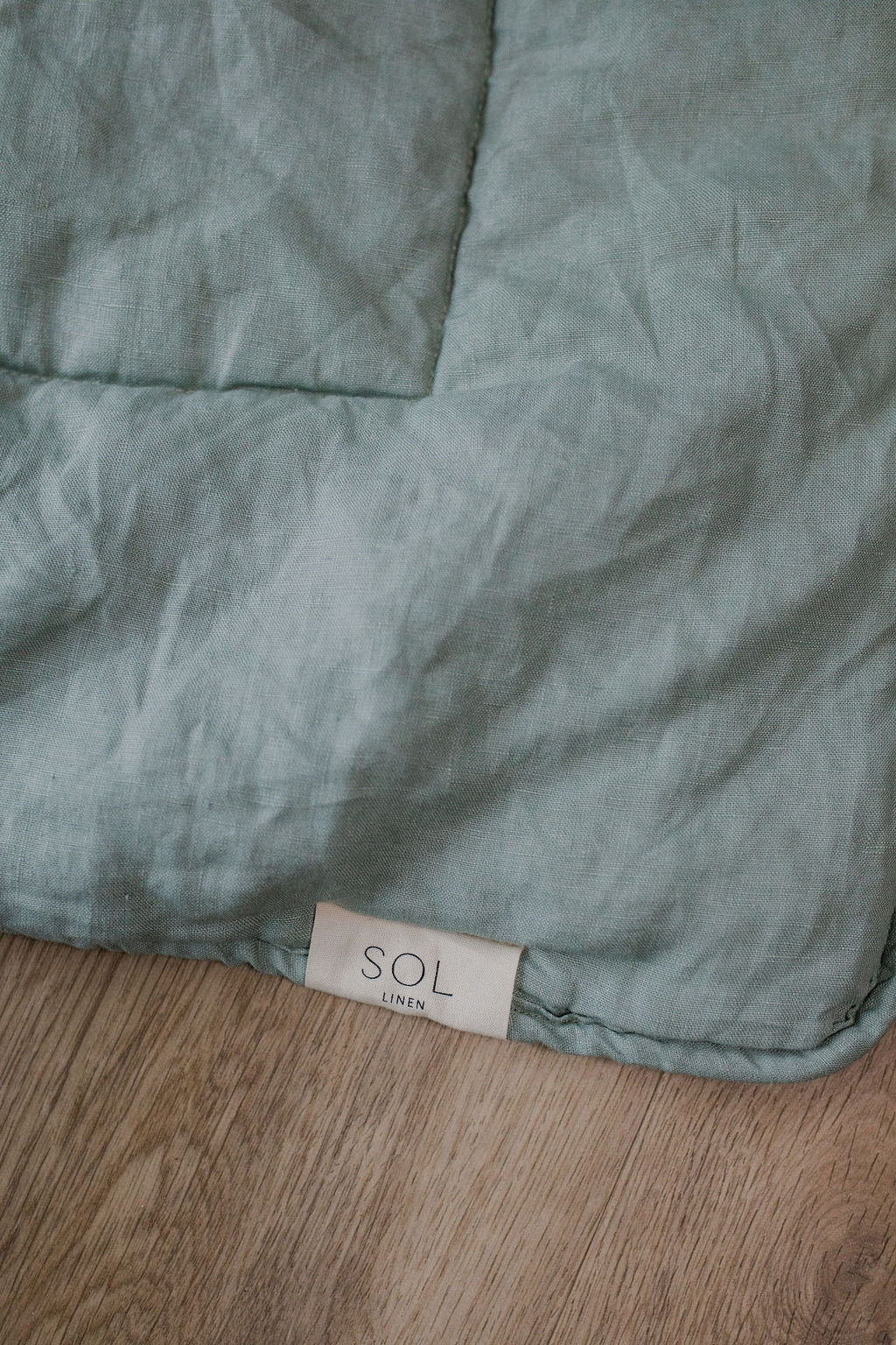 "Sea Mist" Linen Quilted Coverlet - KULALA Living