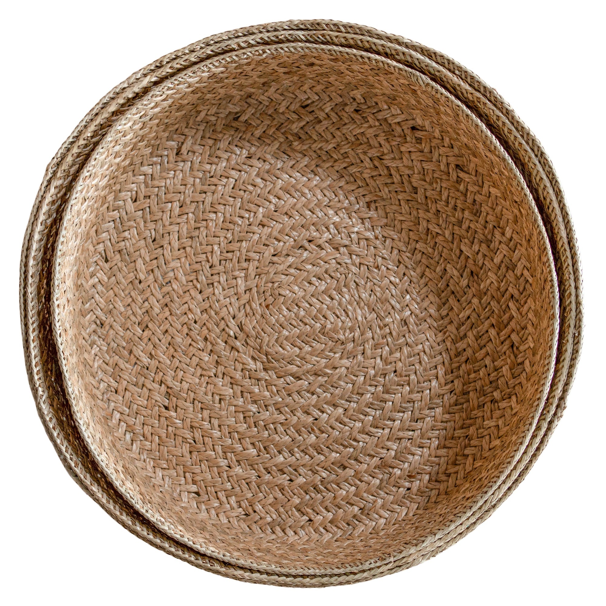 Senegal Handwoven Mendong Grass Trays (Set of Three) - KULALA Living