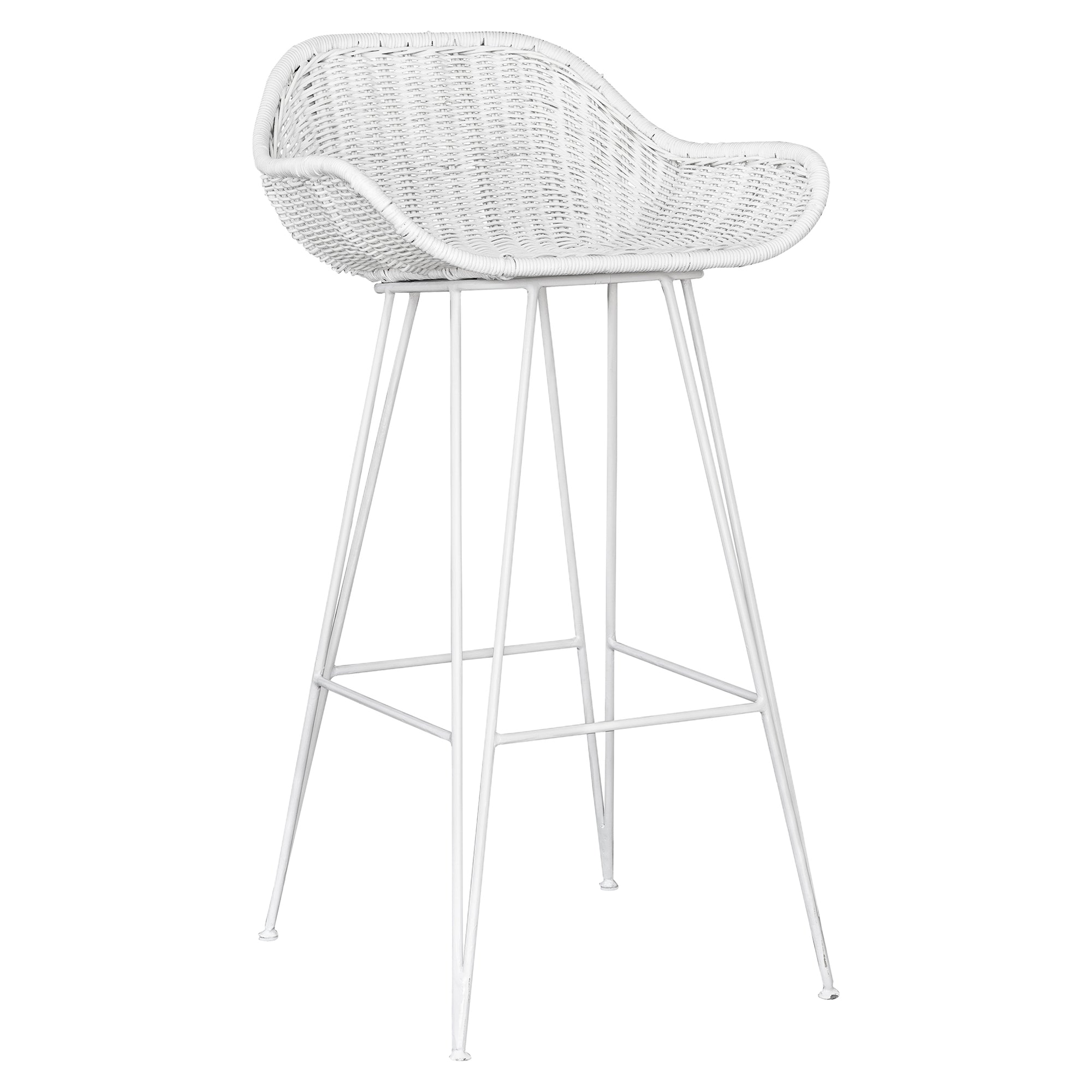 Soyo White Rattan Barchair - KULALA Living