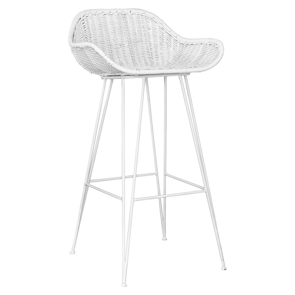 Soyo White Rattan Barchair - KULALA Living