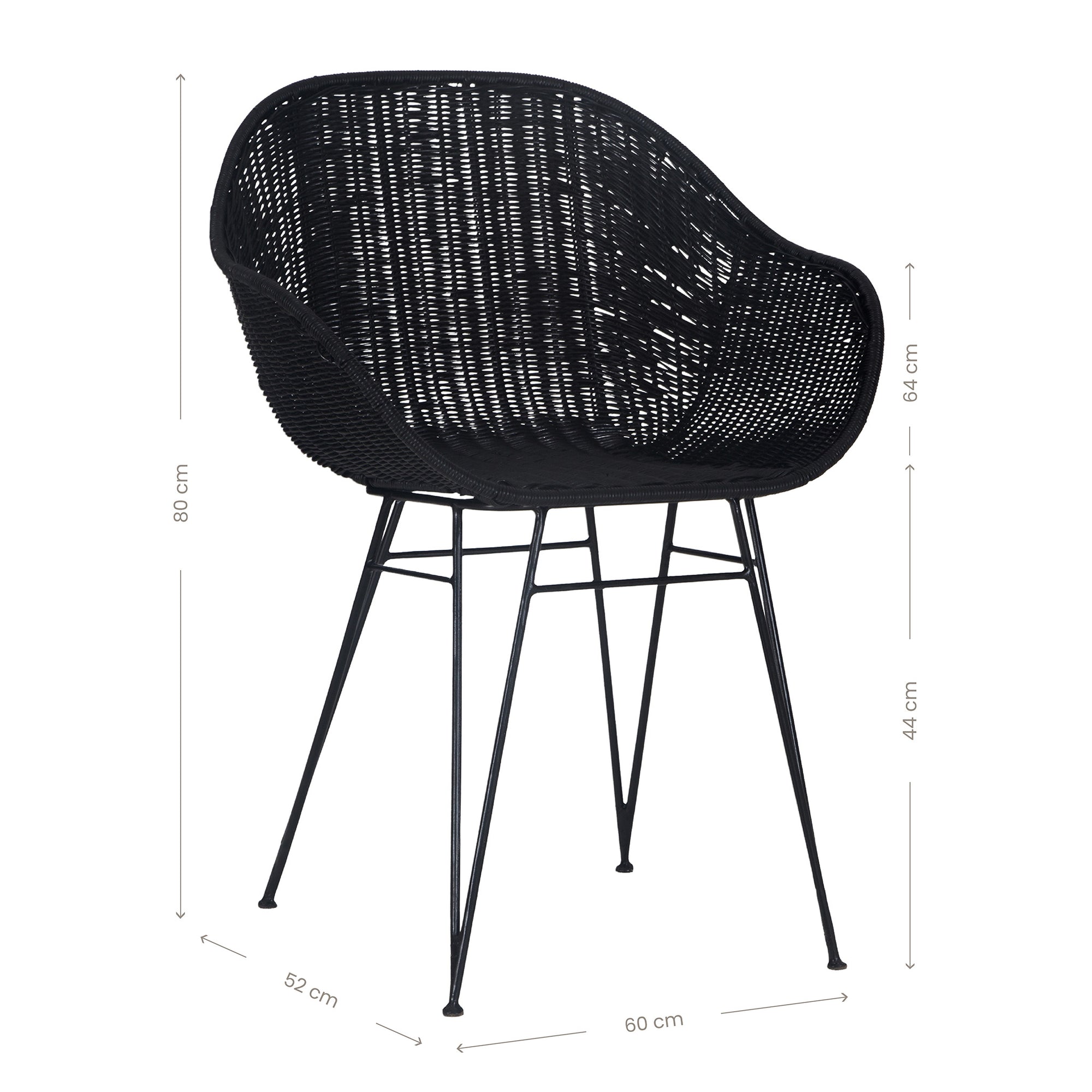 Soyo Black Rattan Dining Chair - KULALA Living