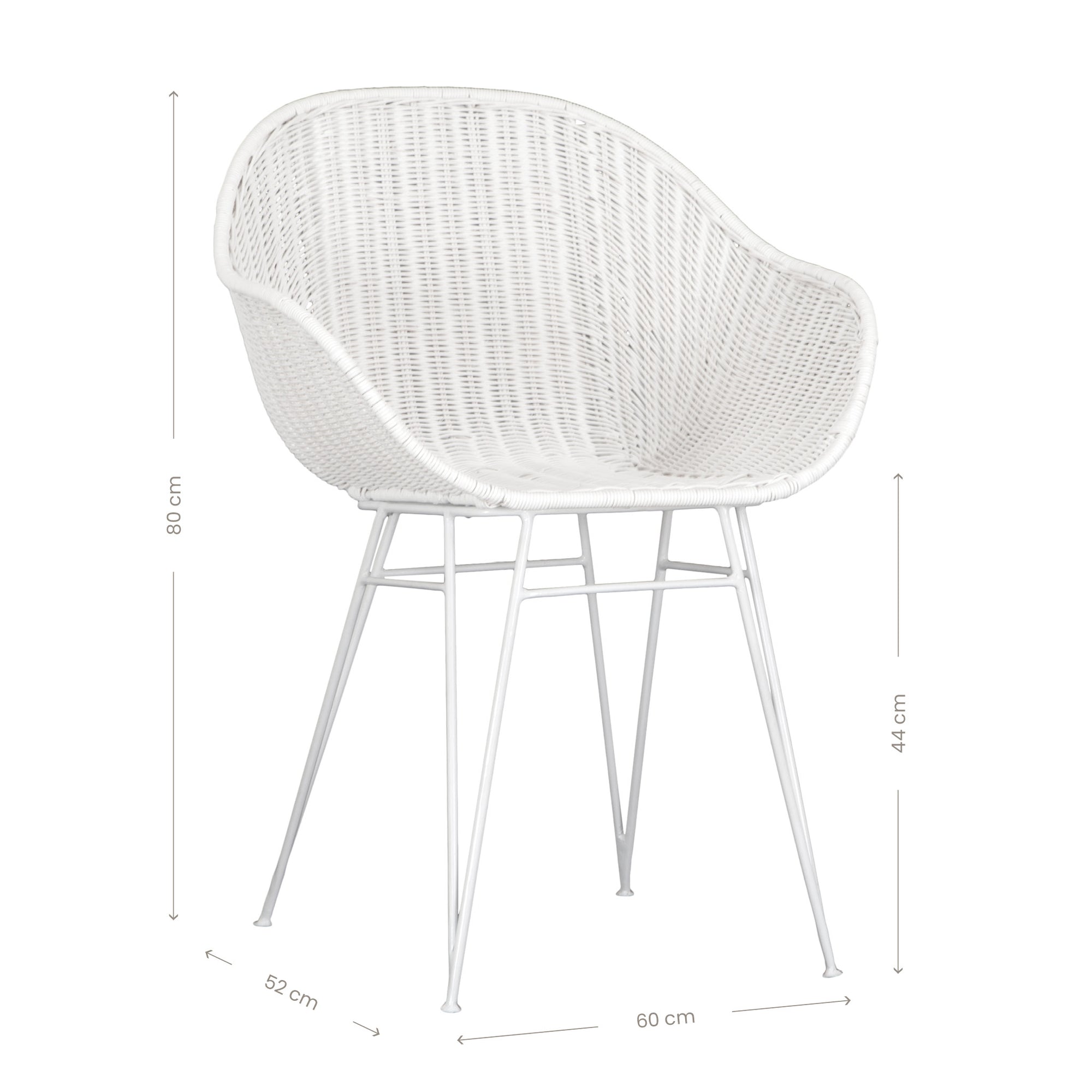 Soyo White Rattan Dining Chair - KULALA Living