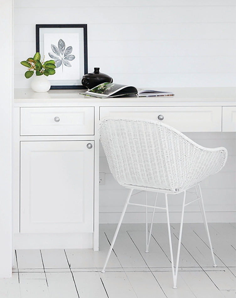 Soyo White Rattan Dining Chair - KULALA Living