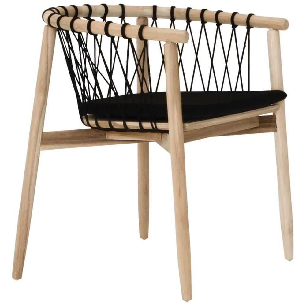 Sumbe Teak Dining Chair Natural and Black - KULALA Living