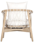 Sumbe Timber Occasional Chair | White Seat Cushion - KULALA Living