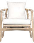 Sumbe Timber Occasional Chair | White Seat Cushion - KULALA Living