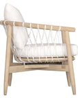 Sumbe Timber Occasional Chair White Seat Cushion - KULALA Living