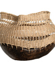 Khioni Handwoven Rattan Basket - Wide