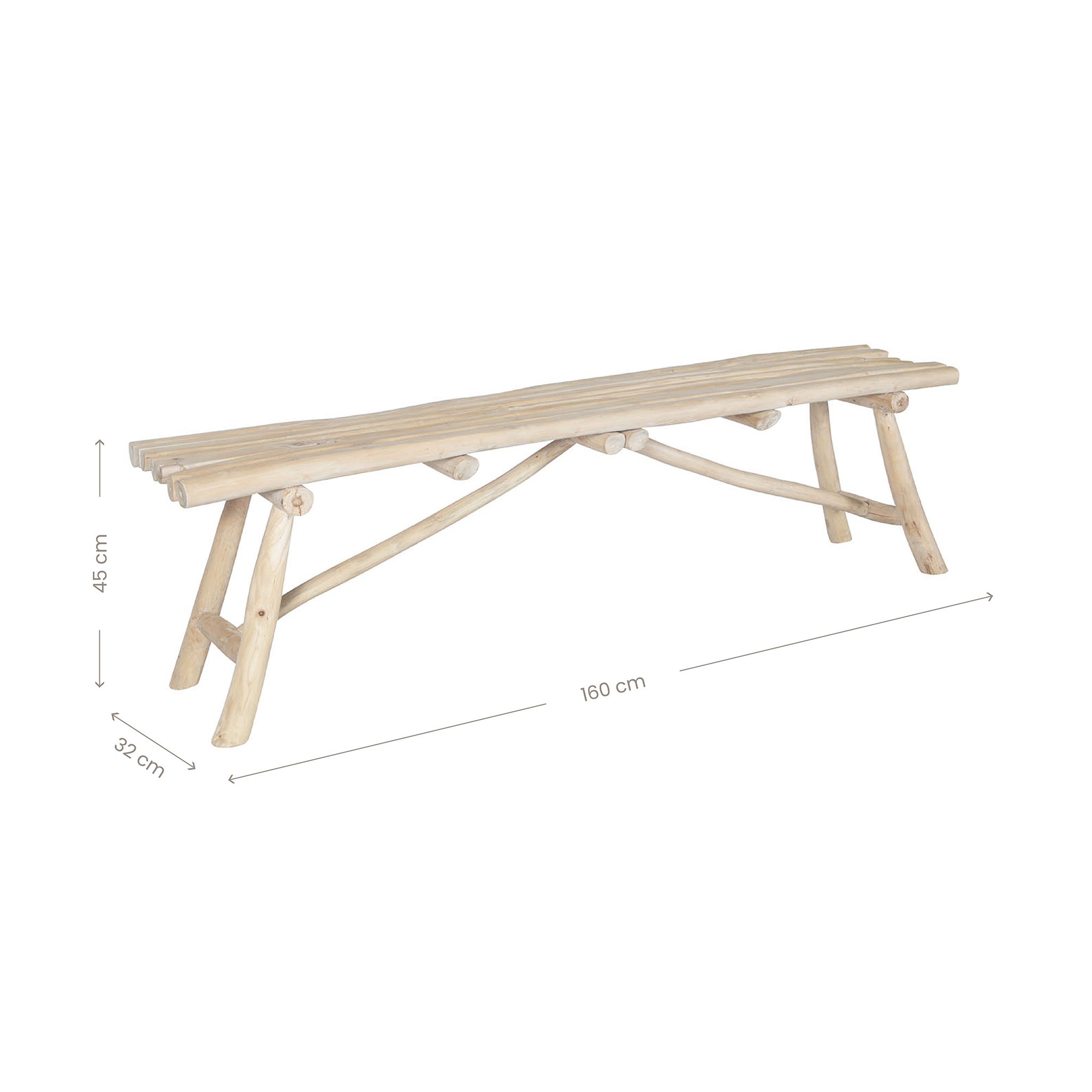 Swahili Teak Branch Bench - KULALA Living