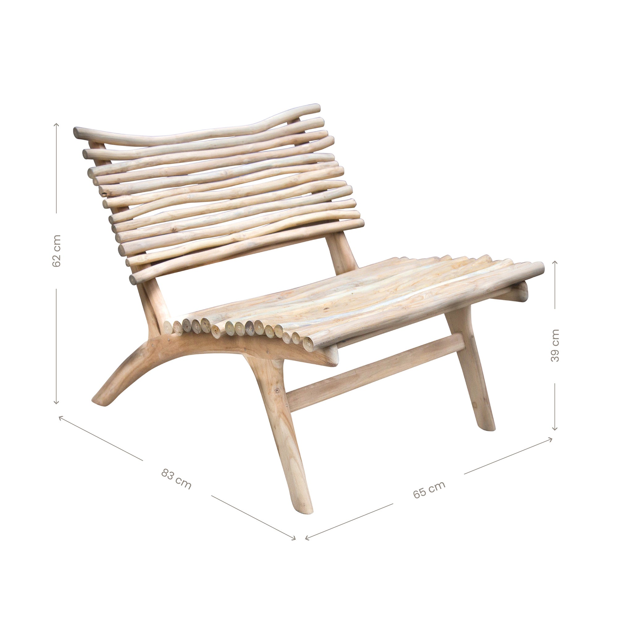 Swahili Teak Branch Occasional Chair - KULALA Living